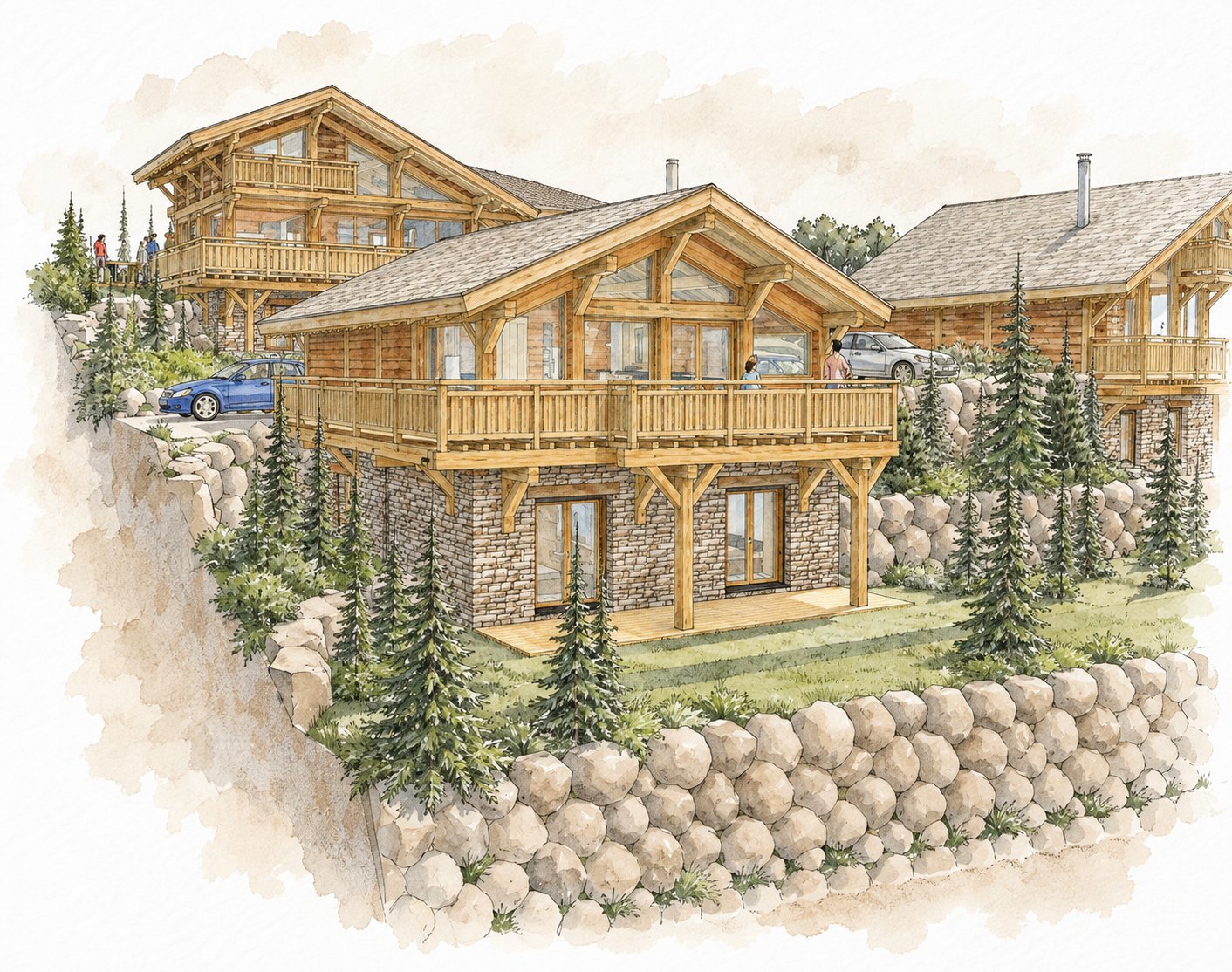Exemple de projet possible sur le terrain du lot 2, illustration non contractuelle